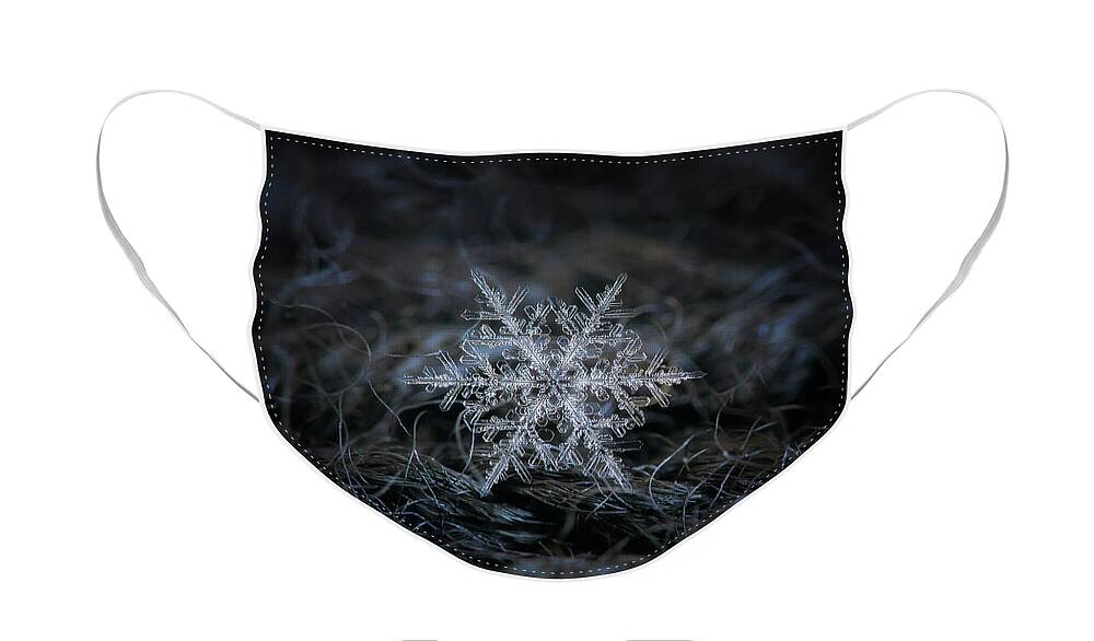 Snowflake Face Mask featuring the photograph Real snowflake 2014-12-26_1 by Alexey Kljatov