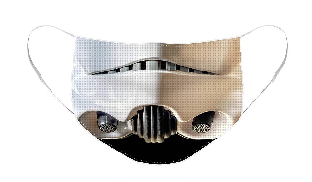 Stormtrooper Mask Face Mask featuring the photograph Stormtrooper Mask by Weston Westmoreland