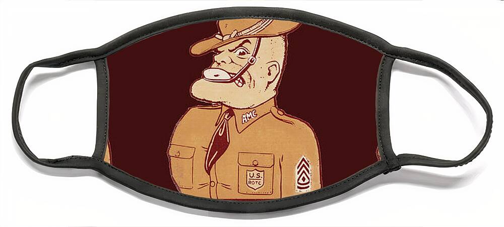 Ol Sarge Face Mask featuring the mixed media Ol' Sarge by Row One Brand