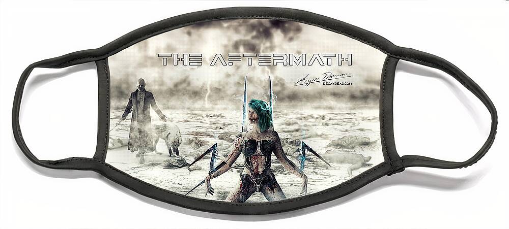 Argus Dorian Face Mask featuring the digital art The Aftermath The end of her war by Argus Dorian