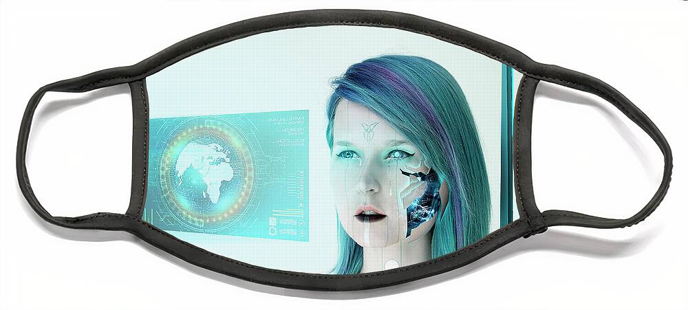 Argus Dorian Face Mask featuring the digital art THE AWAKENING Annihilation of human race by Argus Dorian