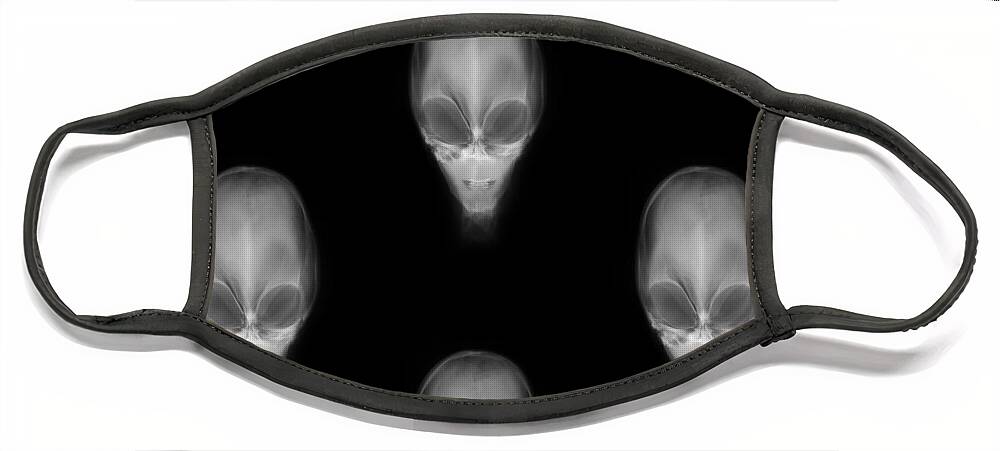 Alien Face Mask featuring the digital art Alien X-ray by Gravityx9 Designs