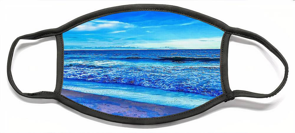 St Augustine Beach Florida John Anderson Face Mask featuring the photograph At the End of the Day by John Anderson
