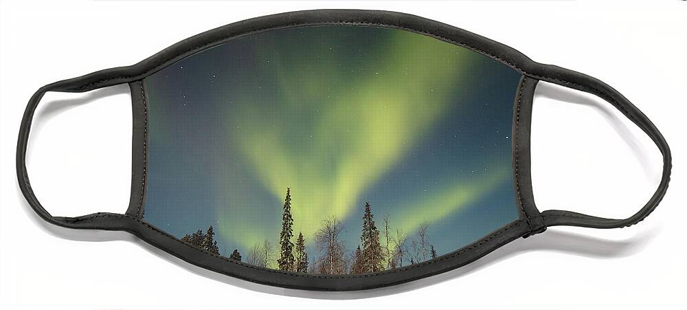 Aurora Borealis Face Mask featuring the photograph Dance of wild nature - Aurora borealis by Vaclav Sonnek