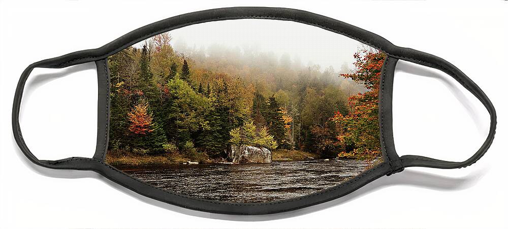River Face Mask featuring the photograph Ausable River In Lake Placid by Carolyn Ann Ryan