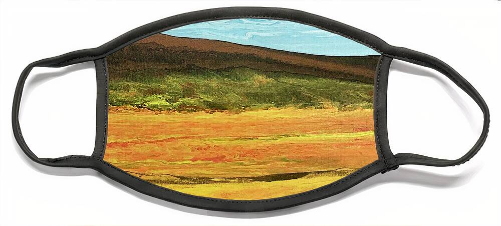 Acrylic Face Mask featuring the painting Autumn by Artcetera By LizMac