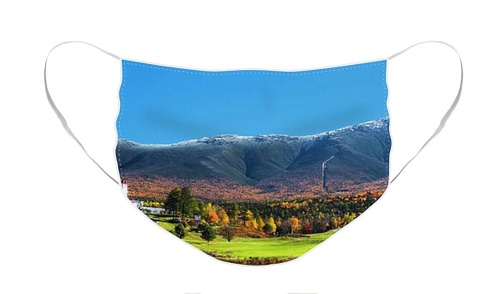 Autumn Face Mask featuring the photograph Autumn at the Mount Washington Pano by White Mountain Images