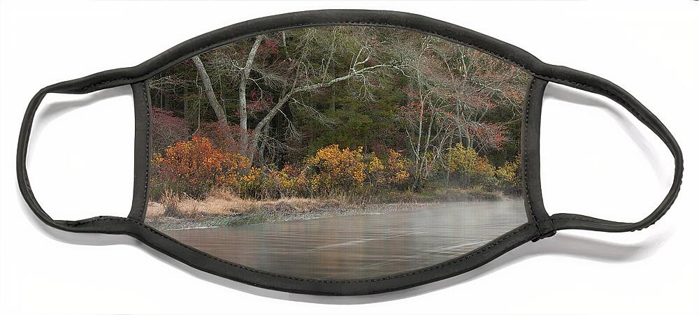 Nature Face Mask featuring the photograph Autumn At Wading River by Kristia Adams