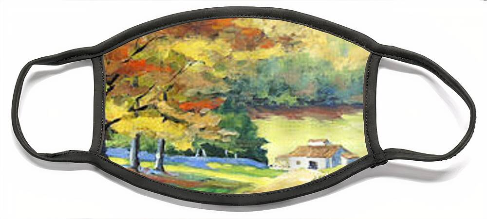 Art Face Mask featuring the painting Autumn Beauty by Richard T Pranke