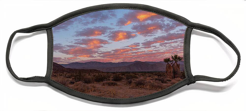 Sunset Face Mask featuring the photograph Autumn Desert Sunset by Jeff Hubbard