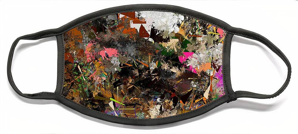 Digital Art#digital Performance #abstract Vision #abstract Expressionism #creativity#unique Design #handmade Art #digital Embroidery#autumn Vibes#tapestry# Face Mask featuring the digital art Autumn Embroidery /Digital Art by Aleksandrs Drozdovs