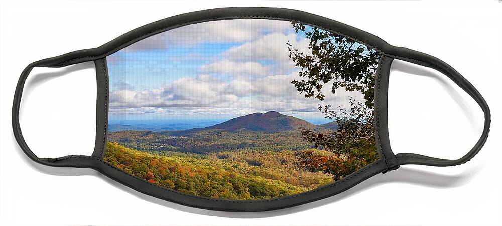North Carolina Mountains Face Mask featuring the photograph Autumn in Carolina by Lynn Hunt