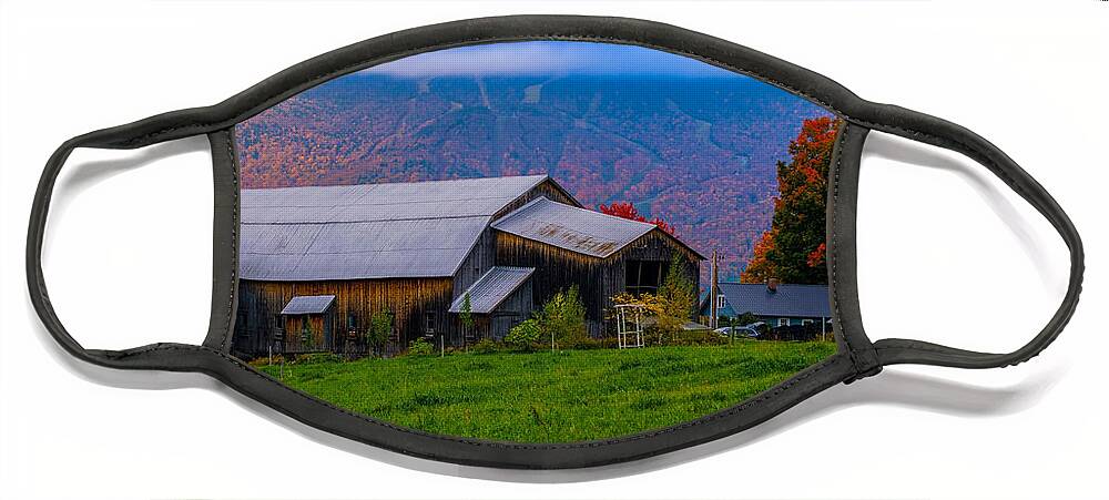 New England Face Mask featuring the photograph Autumn in the Mad River Valley by Scenic Vermont Photography