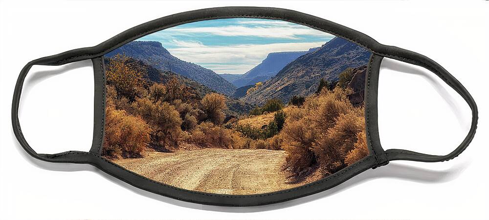 Rio Grande Gorge Face Mask featuring the photograph Autumn in the Rio Grande Gorge by Susan Rissi Tregoning