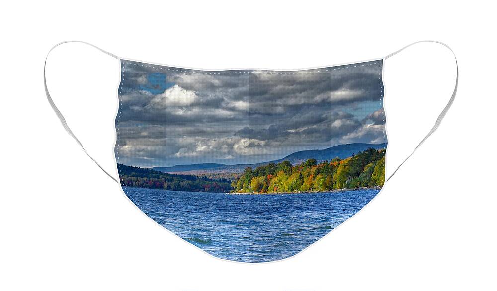 Lake Face Mask featuring the photograph Autumn Rangeley Lake View 22 LkVu First Photo Oct 6 2017 by Russel Considine