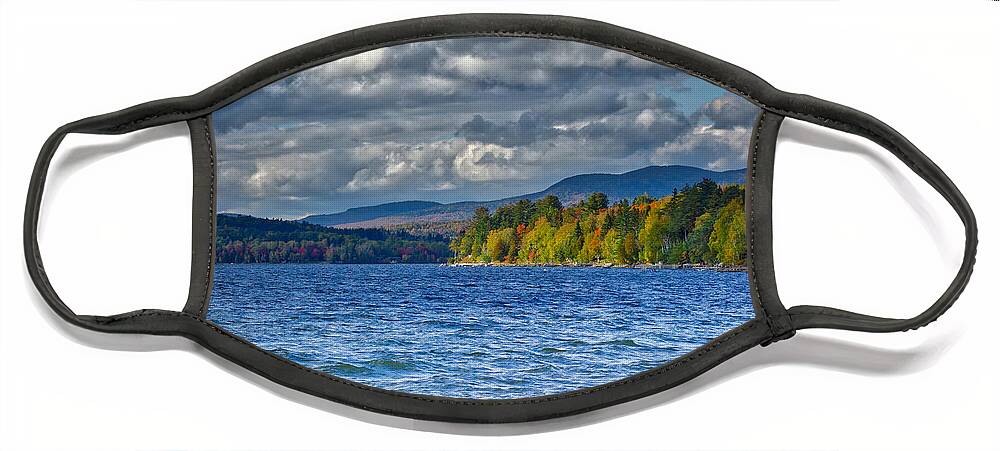 Lake Face Mask featuring the photograph Autumn Rangeley Lake View 22 LkVu First Photo Oct 6 2017 by Russel Considine
