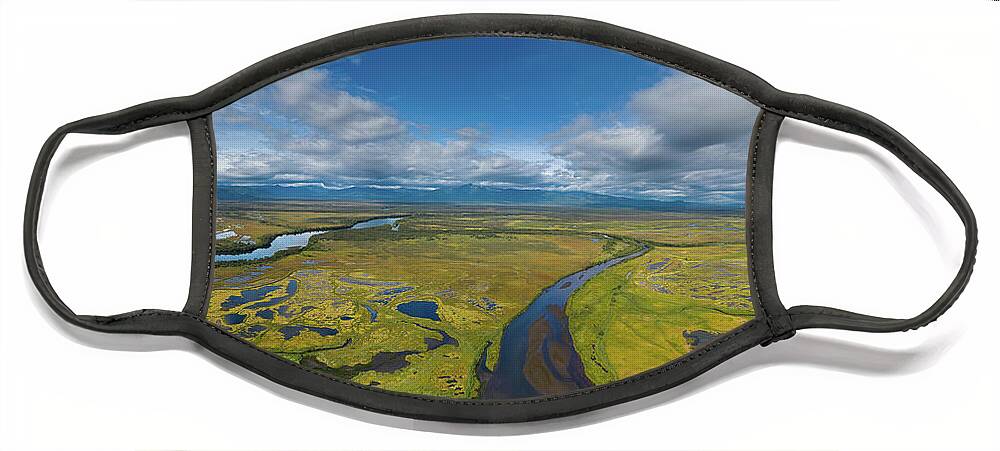 River Face Mask featuring the photograph Avacha river delta on Kamchatka by Mikhail Kokhanchikov