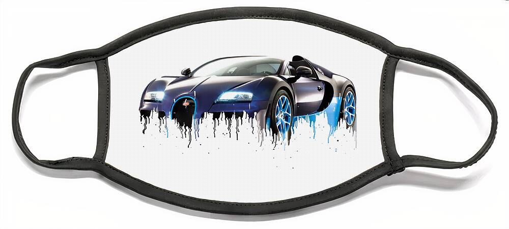 Awesome Bugatti Veyron Liquid Metal Art Face Mask by Forty and Deuce - Fine  Art America