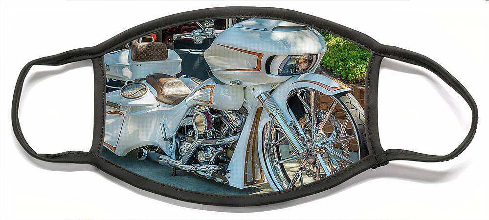 Motorcycle Face Mask featuring the photograph Bagger-2 by John Kirkland
