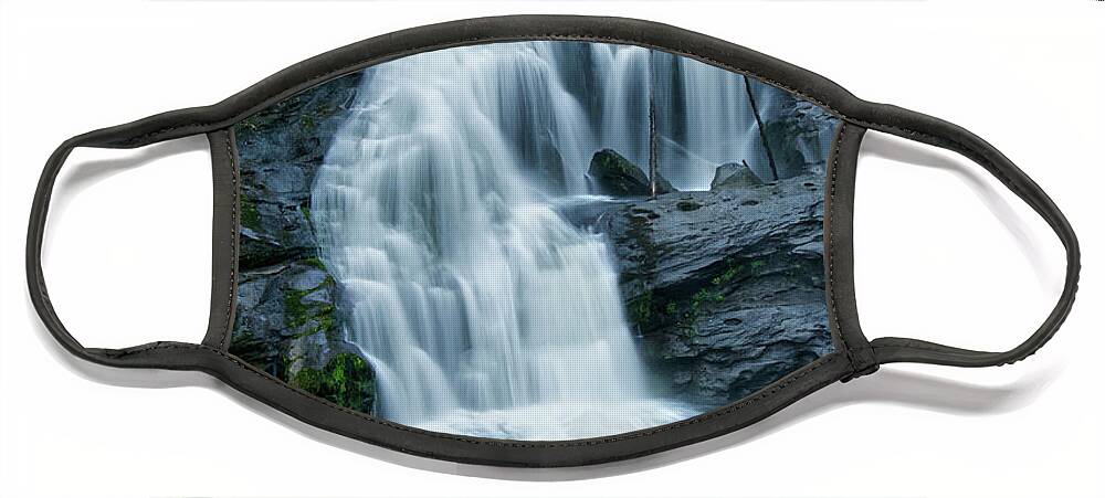 Cherokee National Forest Face Mask featuring the photograph Bald River Falls 41 by Phil Perkins