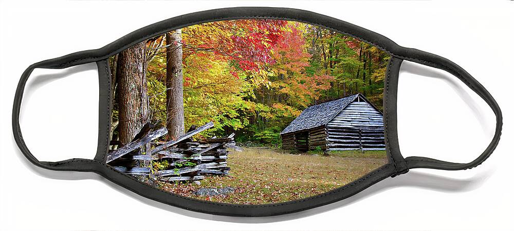  Appalachians Face Mask featuring the photograph Bales Barn by Lana Trussell