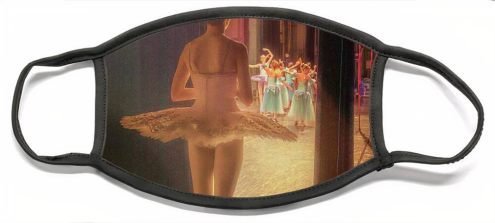 Ballerina Face Mask featuring the photograph Ballerina Waiting to Go by Craig J Satterlee