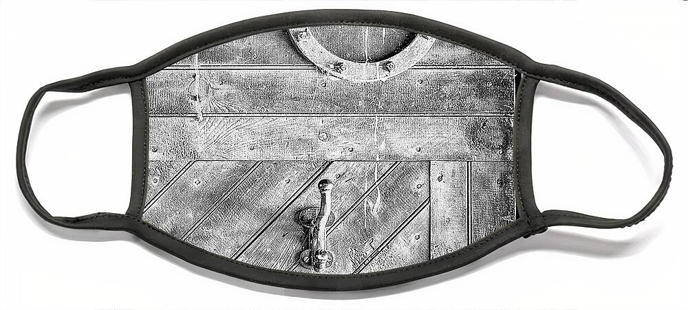  Face Mask featuring the photograph Barn Door by Steve Stanger