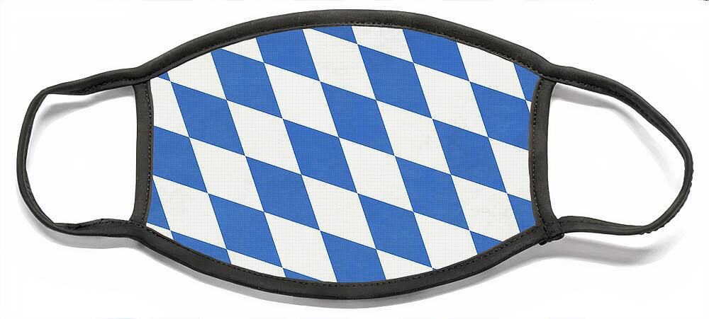 World Flag Face Mask featuring the digital art Bavaria Flag by Leslie Montgomery