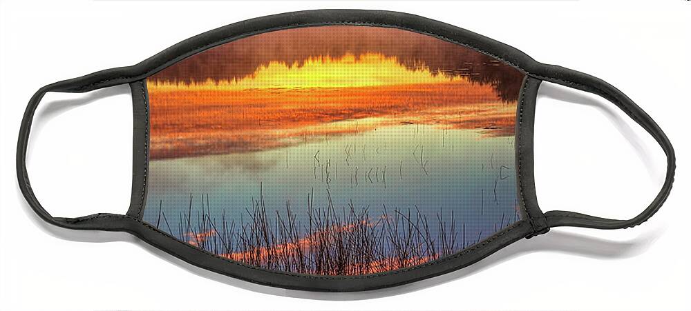 Baxter State Park Face Mask featuring the photograph Baxter Sunrise 34a0218 by Greg Hartford