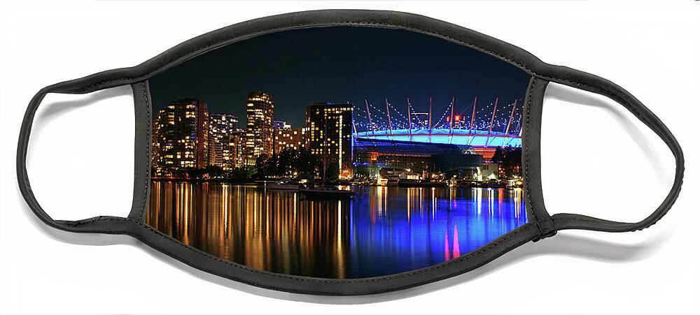 Architecture Face Mask featuring the photograph BC Place by Cameron Wood