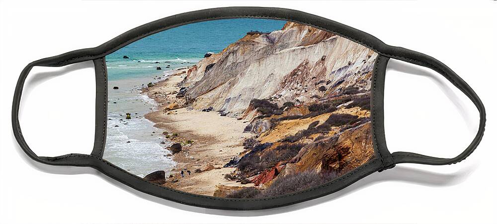 Beachcombers On The Vineyard Face Mask featuring the photograph Beachcombers on The Vineyard by Michelle Constantine