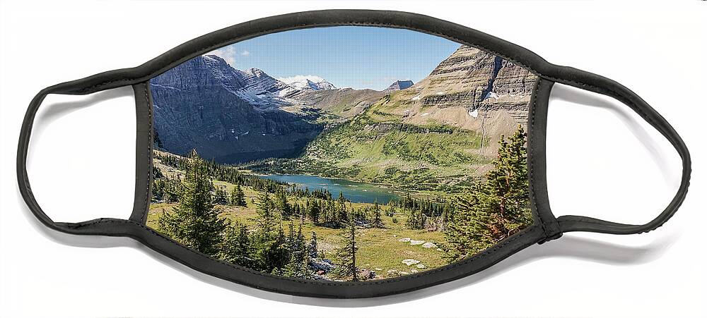 Bearhat Mountain Face Mask featuring the photograph Bearhat Mountain and Gunsight Mountain by Nancy Gleason