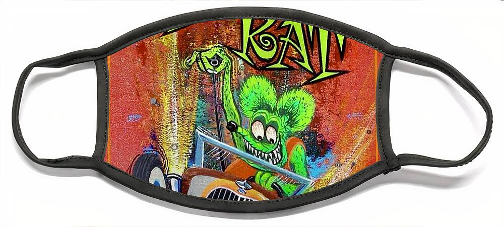 Best Rat Rod Face Mask featuring the painting Best Rat Rod by Alan Johnson