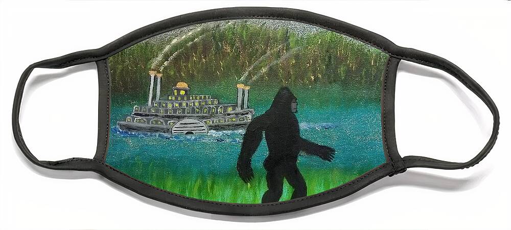 Bigfoot Face Mask featuring the painting Big Foot by David Westwood
