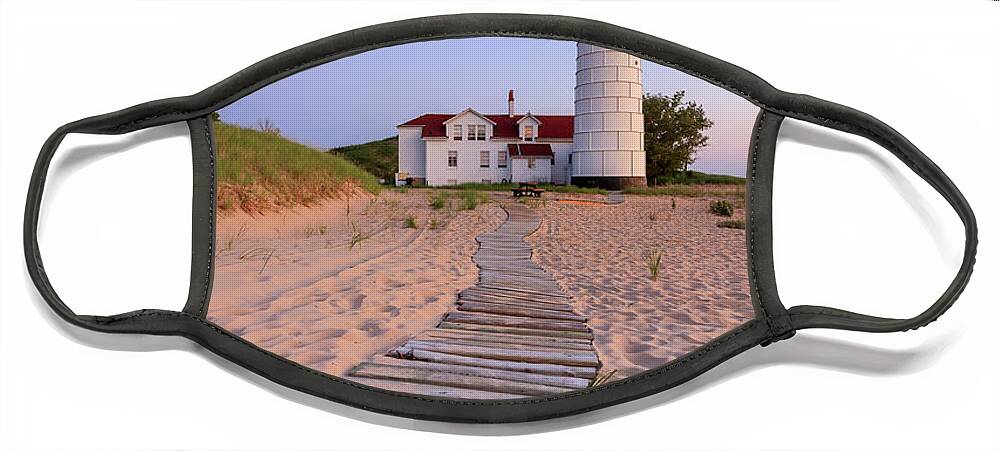 3scape Photos Face Mask featuring the photograph Big Sable Point Lighthouse by Adam Romanowicz