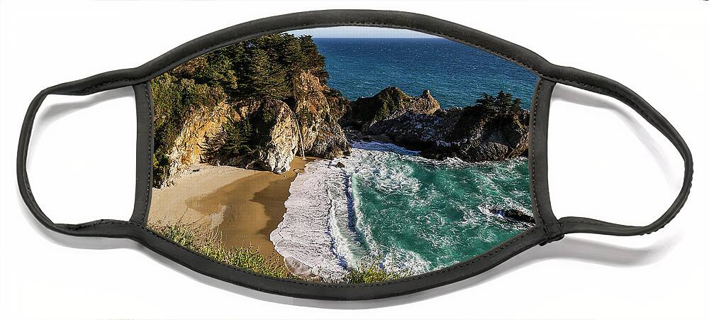 Pacific Ocean Face Mask featuring the photograph Big Sur by Erin Marie Davis