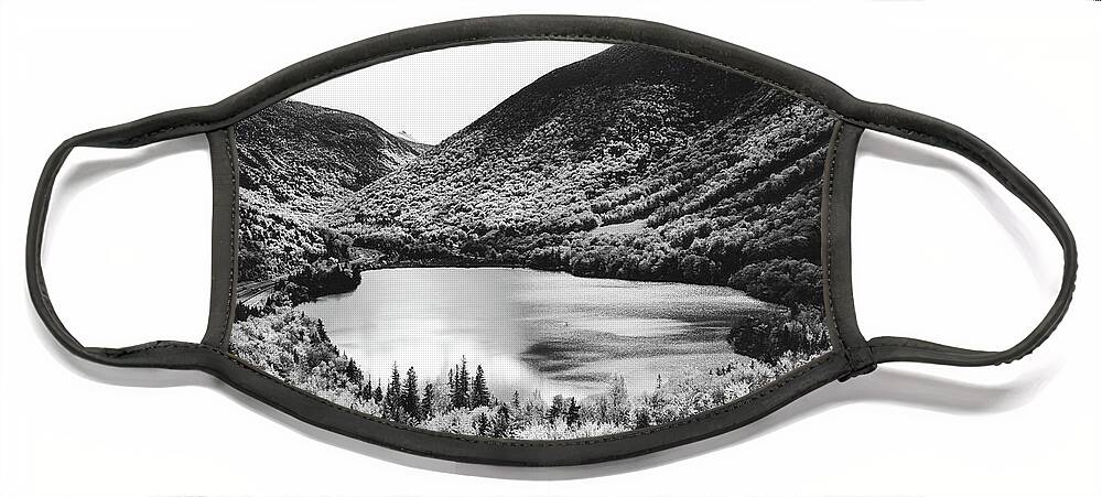 Artist Bluff Trail Face Mask featuring the photograph Black And White Arist Bluff by Dan Sproul