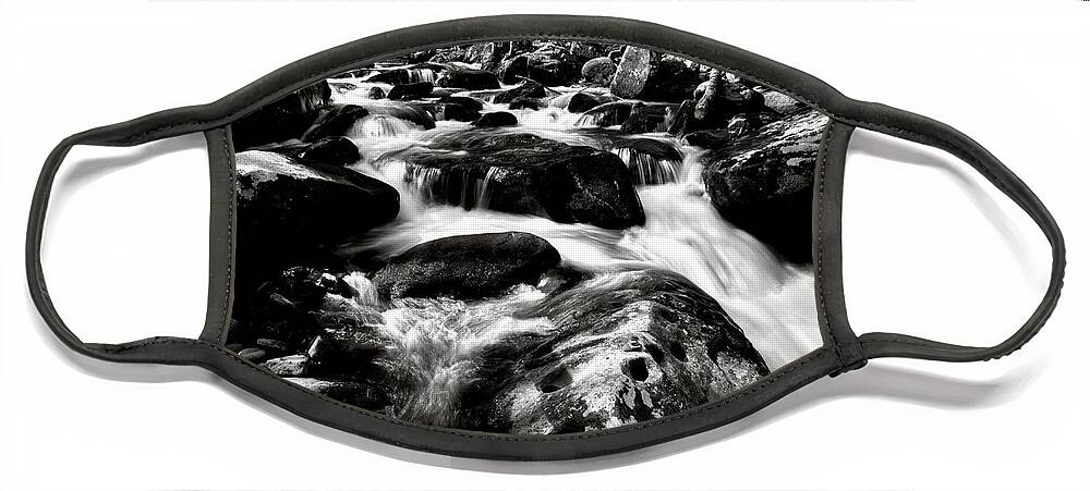 Nature Face Mask featuring the photograph Black And White River 2 by Phil Perkins