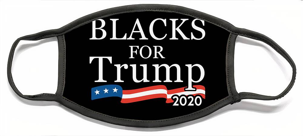Cool Face Mask featuring the digital art Black Conservatives For Trump 2020 by Flippin Sweet Gear