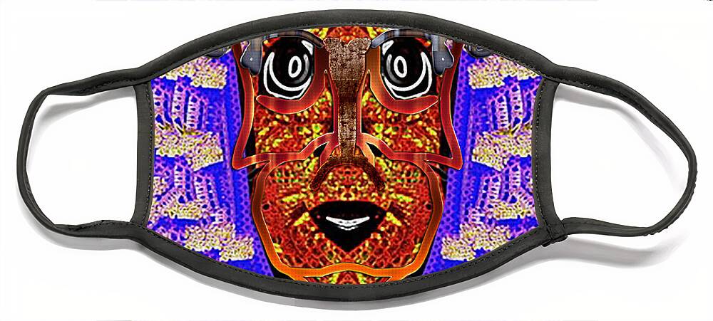 Abstract Face Mask featuring the digital art Blinded By The Light by Carrie Danielle