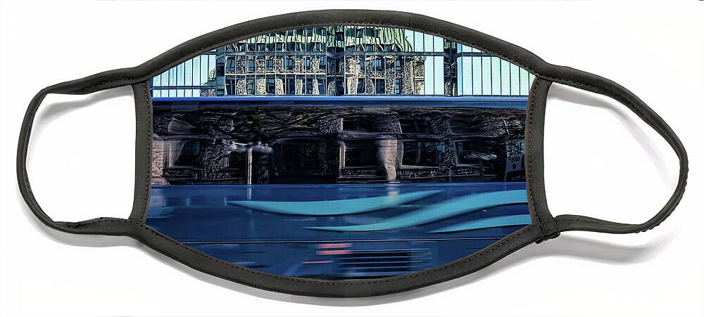 Ottawa Face Mask featuring the photograph Blue on Blue by Tatiana Travelways