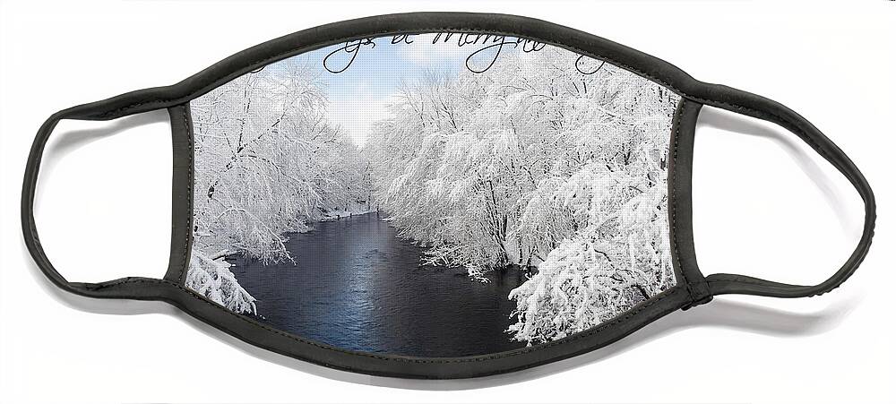 Dexter Face Mask featuring the photograph Blue Ribbon River Holiday by Jill Love