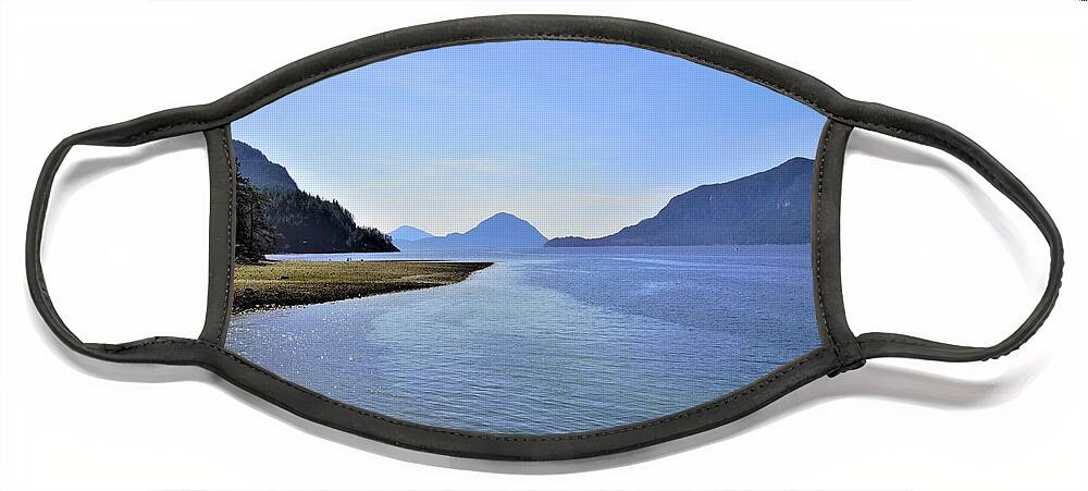 Ocean Face Mask featuring the photograph Blue Waters of the Howe Sound by James Cousineau