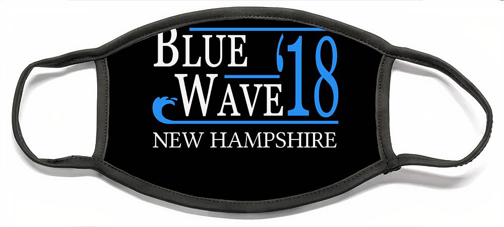 Election Face Mask featuring the digital art Blue Wave NEW HAMPSHIRE Vote Democrat by Flippin Sweet Gear
