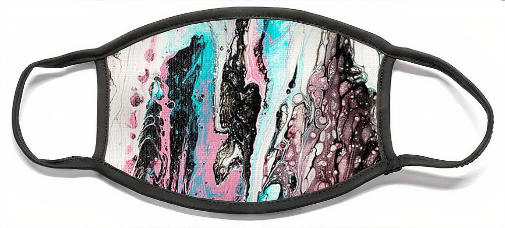 Abstract Face Mask featuring the painting Blush by Christine Bolden