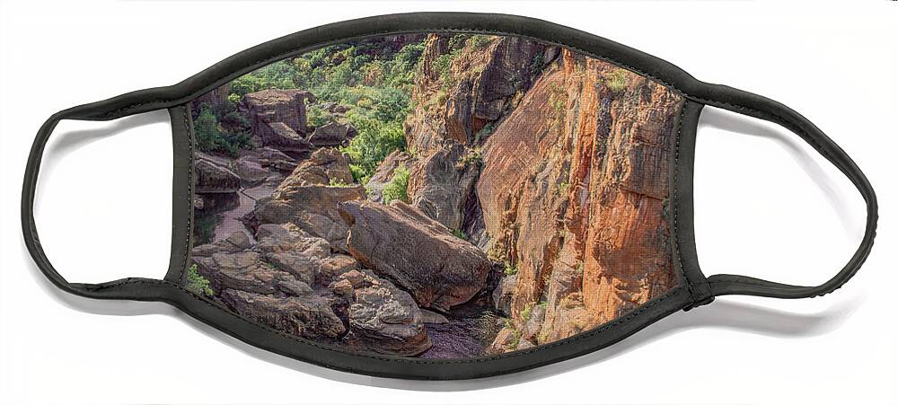 Bourke's Luck Potholes Face Mask featuring the photograph Blyde River Canyon, South Africa by Marcy Wielfaert