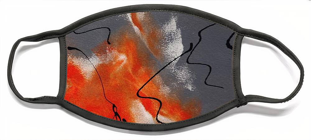 Abstract Face Mask featuring the painting Bold and Simple 3 by Louise Adams