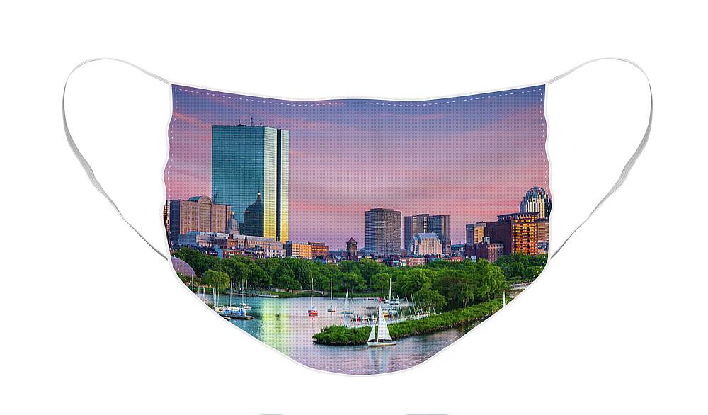 America Face Mask featuring the photograph Boston Skyline by Inge Johnsson