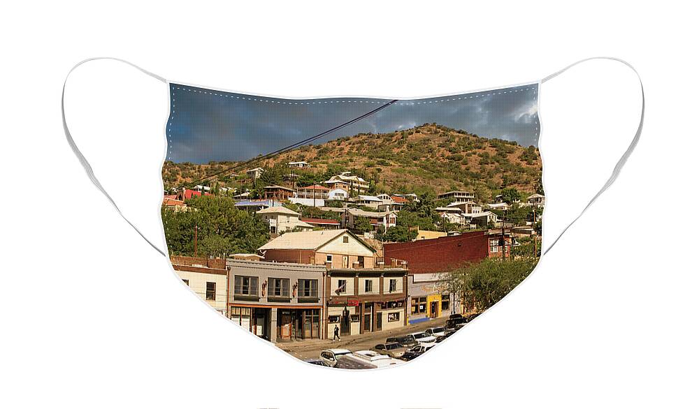 Brewery Ave Face Mask featuring the photograph Brewery Ave Bisbee by Chris Smith