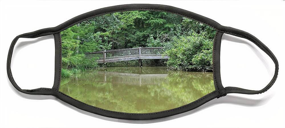 Pond Face Mask featuring the photograph Bridging The Gap by Ed Williams